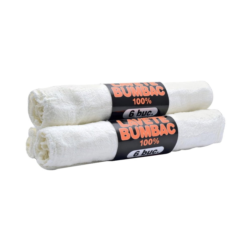 Laveta 100% bumbac alba 37x37 cm set 6 bucati [1]