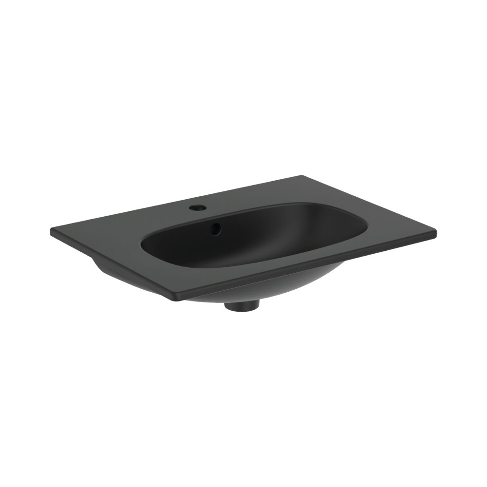 Lavoar 60 cm TESI pentru montaj pe mobilier negru mat Ideal Standard [1]