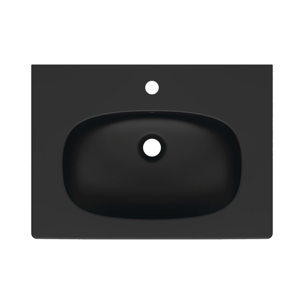 Lavoar 60 cm TESI pentru montaj pe mobilier negru mat Ideal Standard [4]