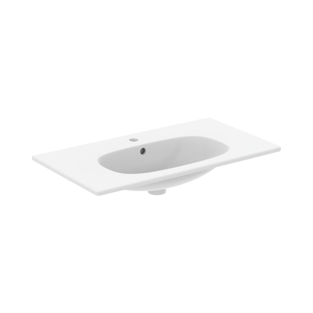 Lavoar 80 cm TESI pentru montaj pe mobilier alb mat Ideal Standard [1]