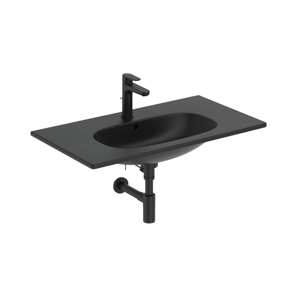 Lavoar 80 cm TESI pentru montaj pe mobilier negru mat Ideal Standard [4]