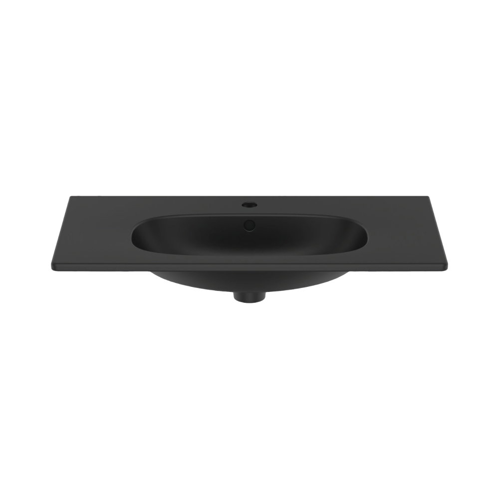 Lavoar 80 cm TESI pentru montaj pe mobilier negru mat Ideal Standard [2]
