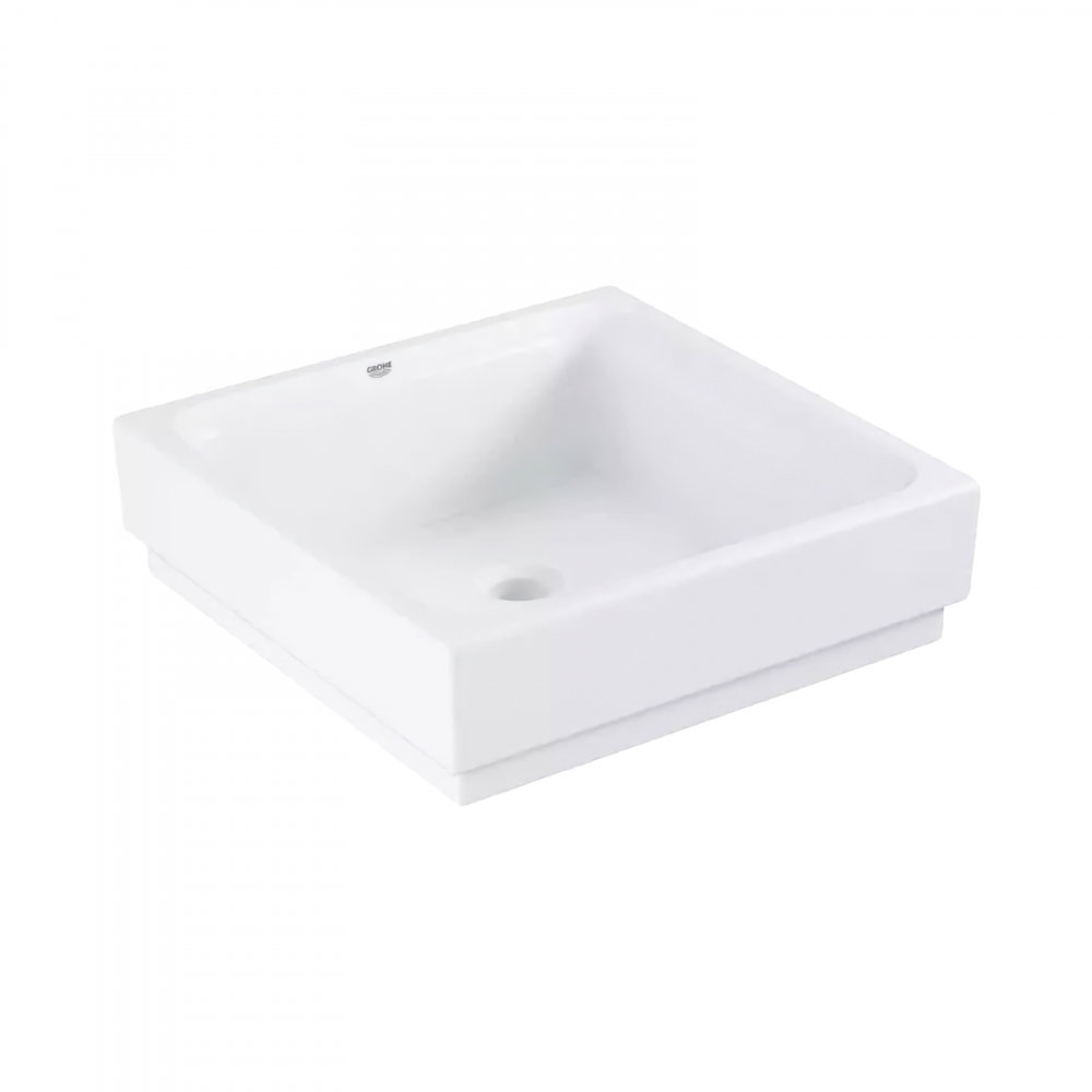 Lavoar Grohe Cube Ceramic, pe blat, preaplin, 400 x 400, PureGuard, alb [1]