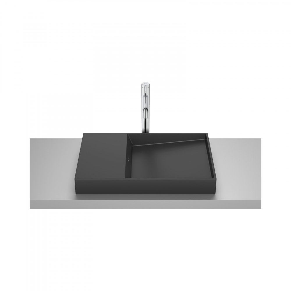 Lavoar pe blat din portelan Dash Horizon 60 cm negru mat Roca [1]