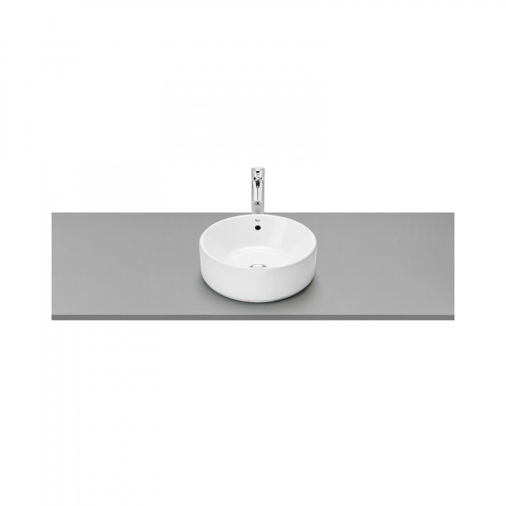 Lavoar pe blat din portelan The Gap rotund 390 x 390 mm alb Roca [1]