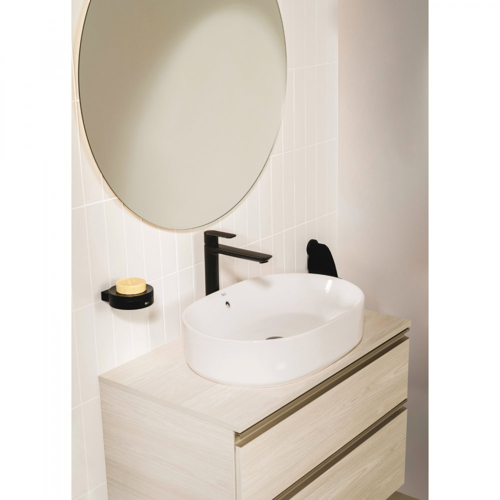 Lavoar pe blat, din portlan The Gap oval 550 x 390 mm alb Roca [2]