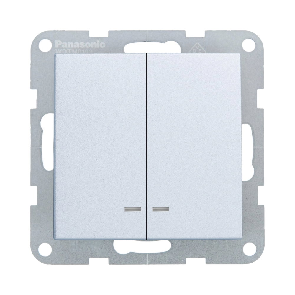 Mecanism comutator cu LED mecanic Karre Plus 55 Silver [1]