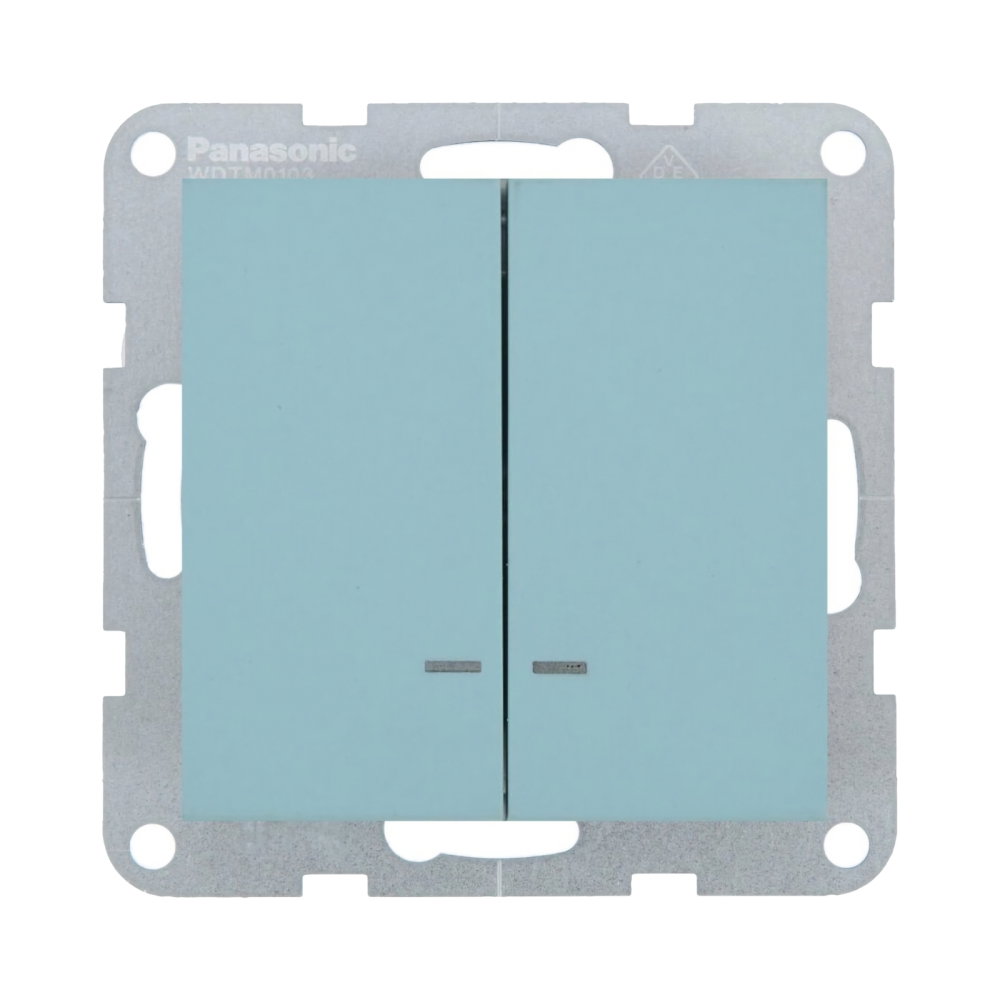 Mecanism comutator cu LED mecanic Karre Plus 55 Soft Touch Turcoaz [1]
