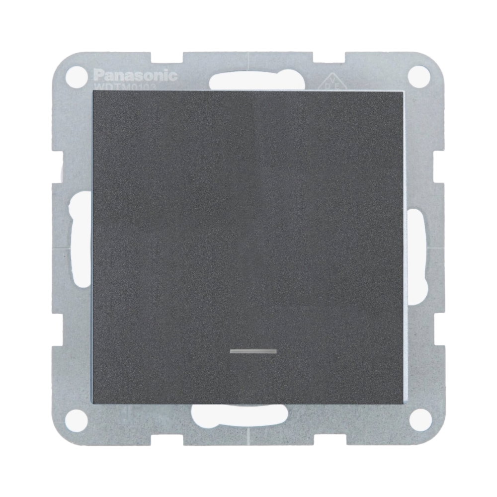 Mecanism intrerupator cu LED cu terminal neutru ON-ON MEC. QC Karre Plus 55 Fumuriu [1]