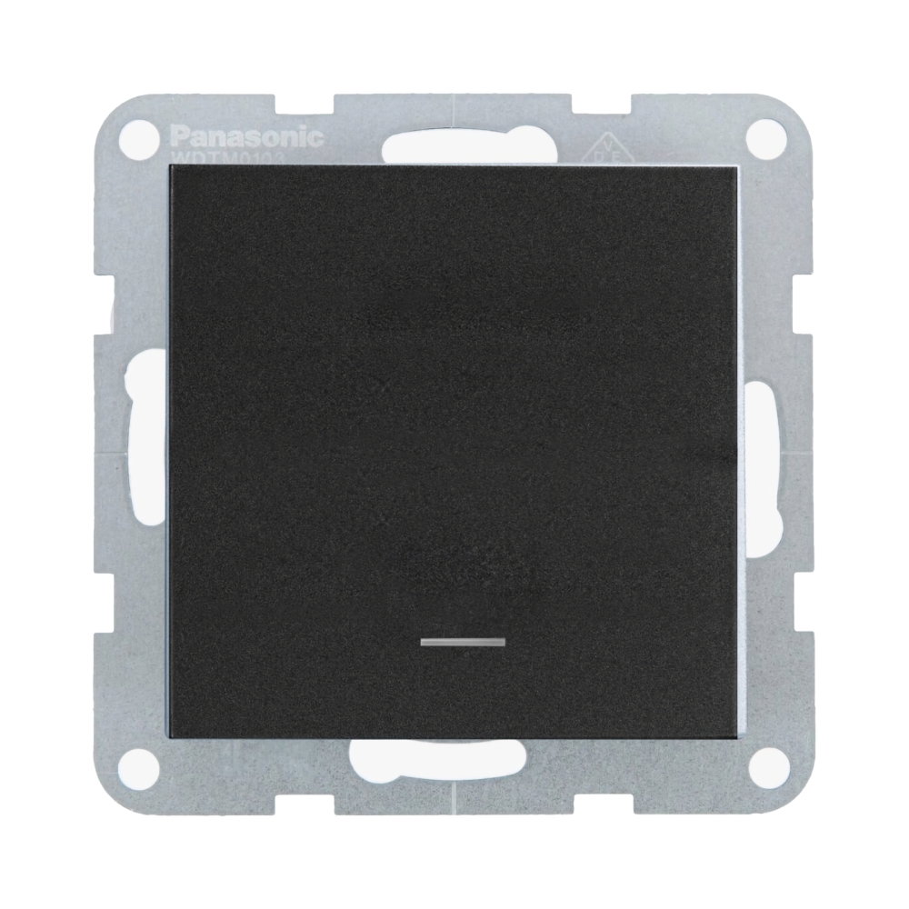 Mecanism intrerupator cu LED cu terminal neutru ON-ON MEC. QC Karre Plus 55 Negru [1]