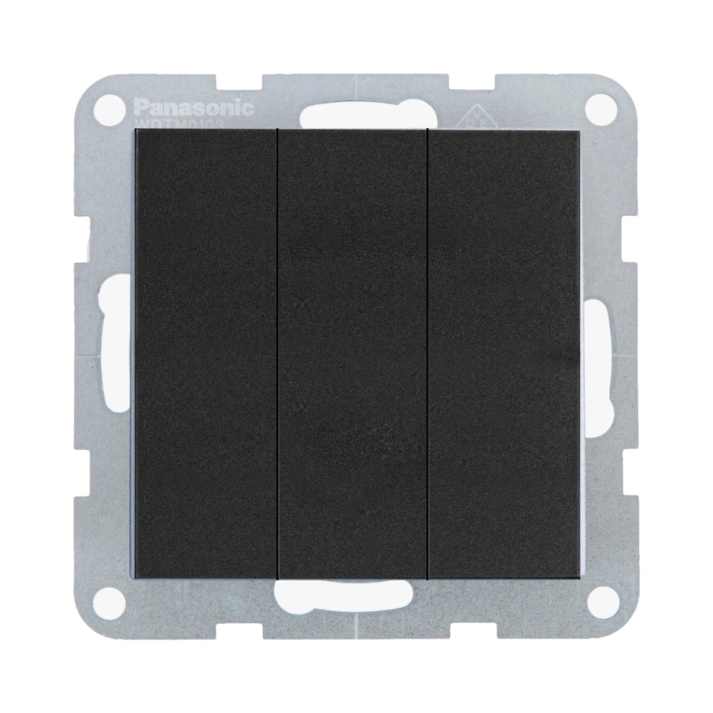 Mecanism intrerupator triplu Karre Plus 55 Negru [1]