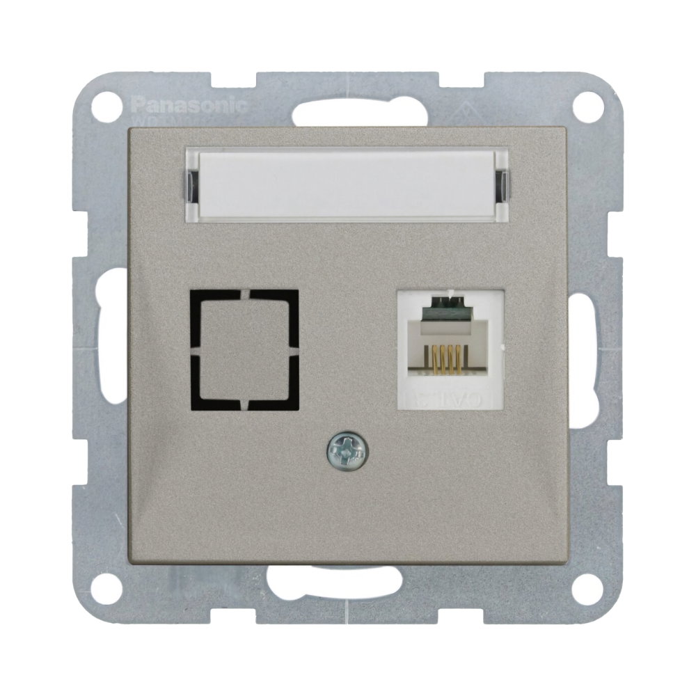 Mecanism priza CAT5e cu eticheta Karre Plus 55 Bronz [1]