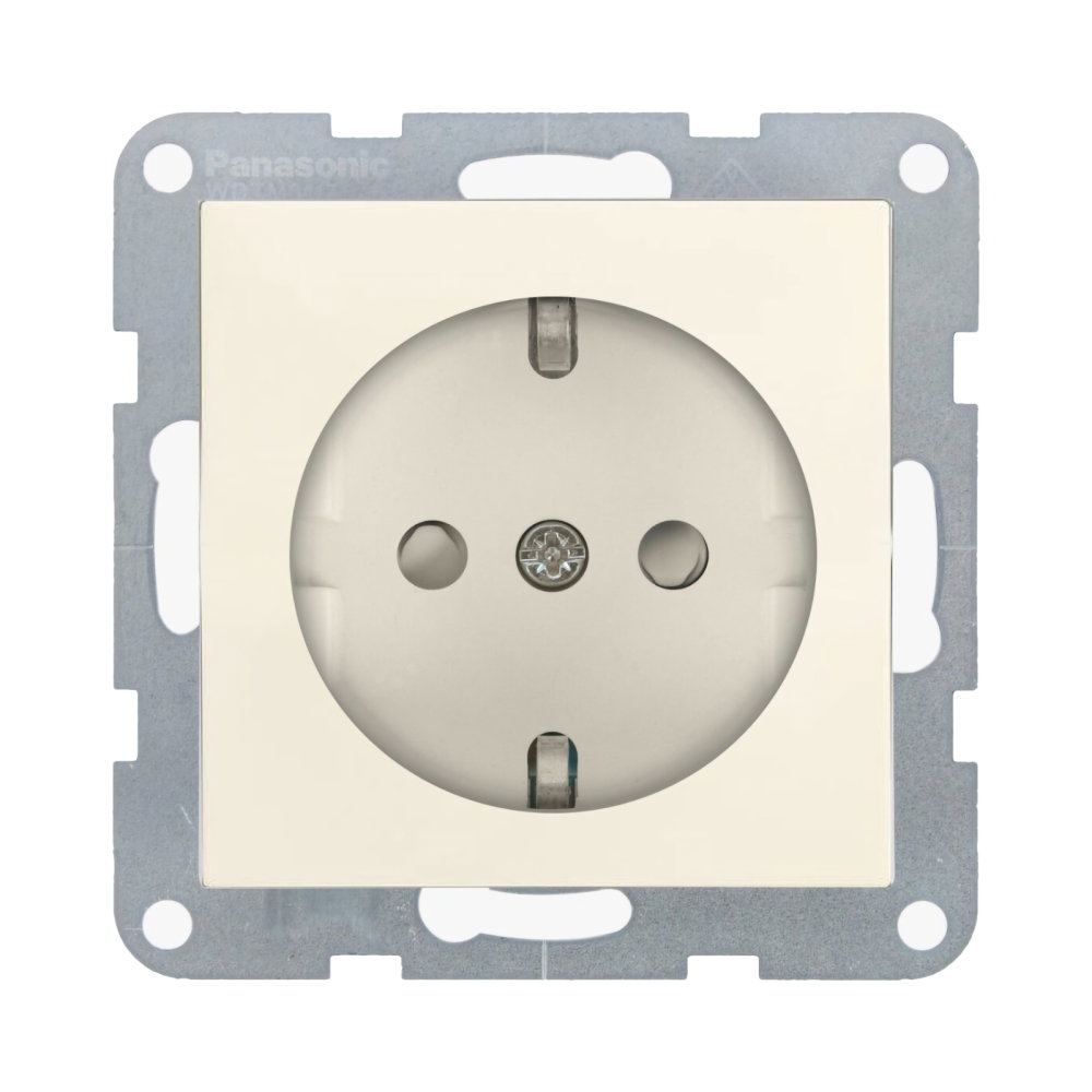 Mecanism priza Schuko cu protectie pentru copii si Quick Connect Karre Plus 55 Bej [1]