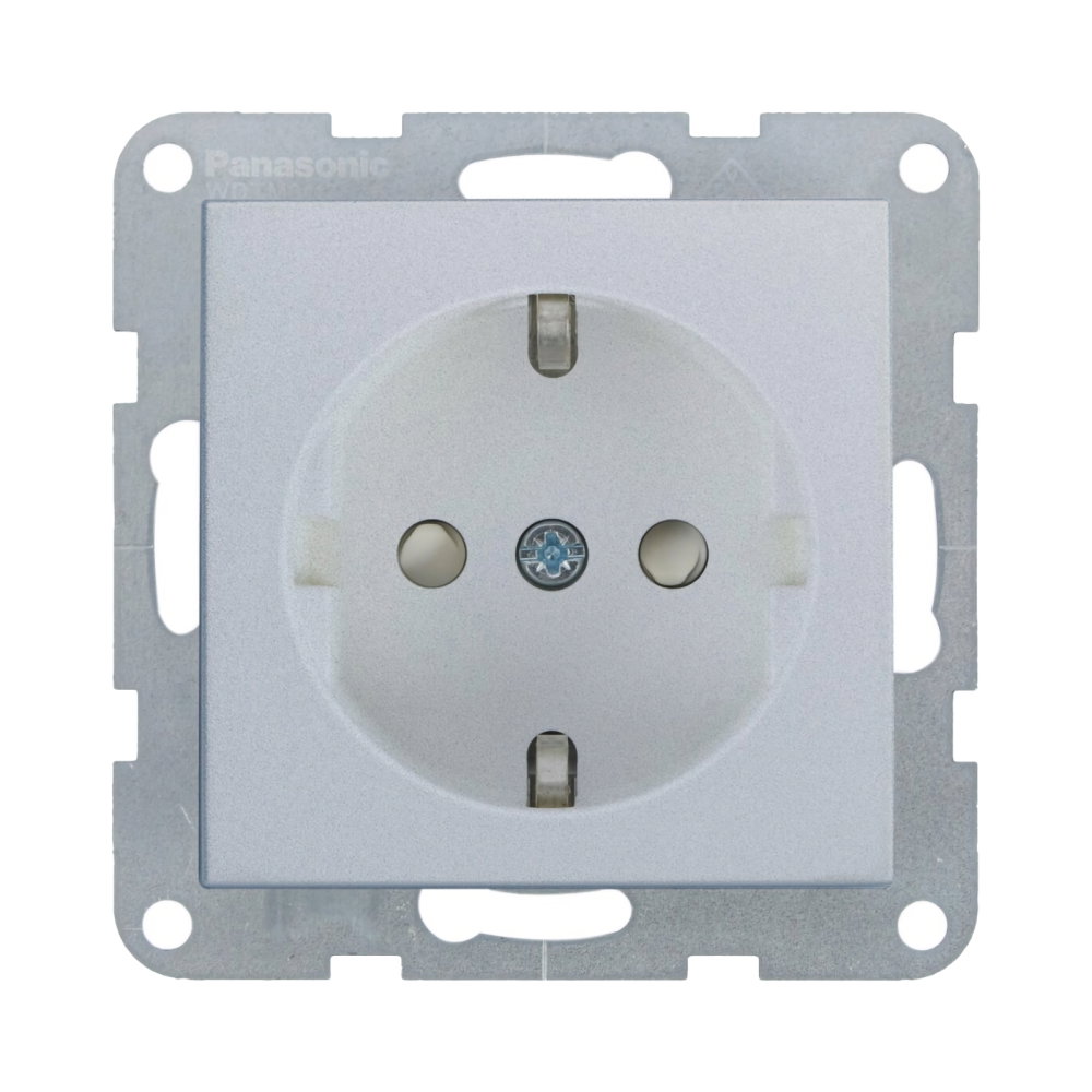Mecanism priza Schuko cu protectie pentru copii si Quick Connect Karre Plus 55 Silver [1]