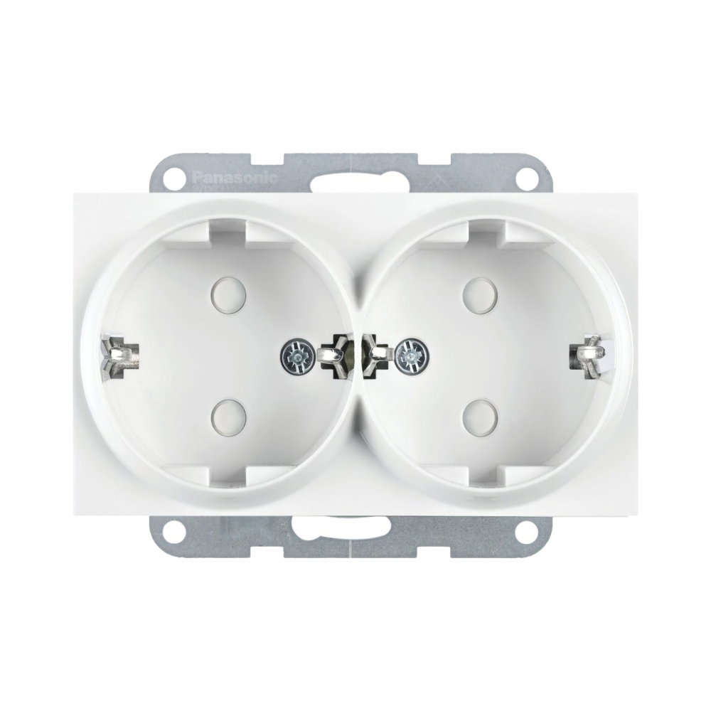 Mecanism priza Schuko dubla cu protectie pentru copii Karre Plus 55 Alb [1]
