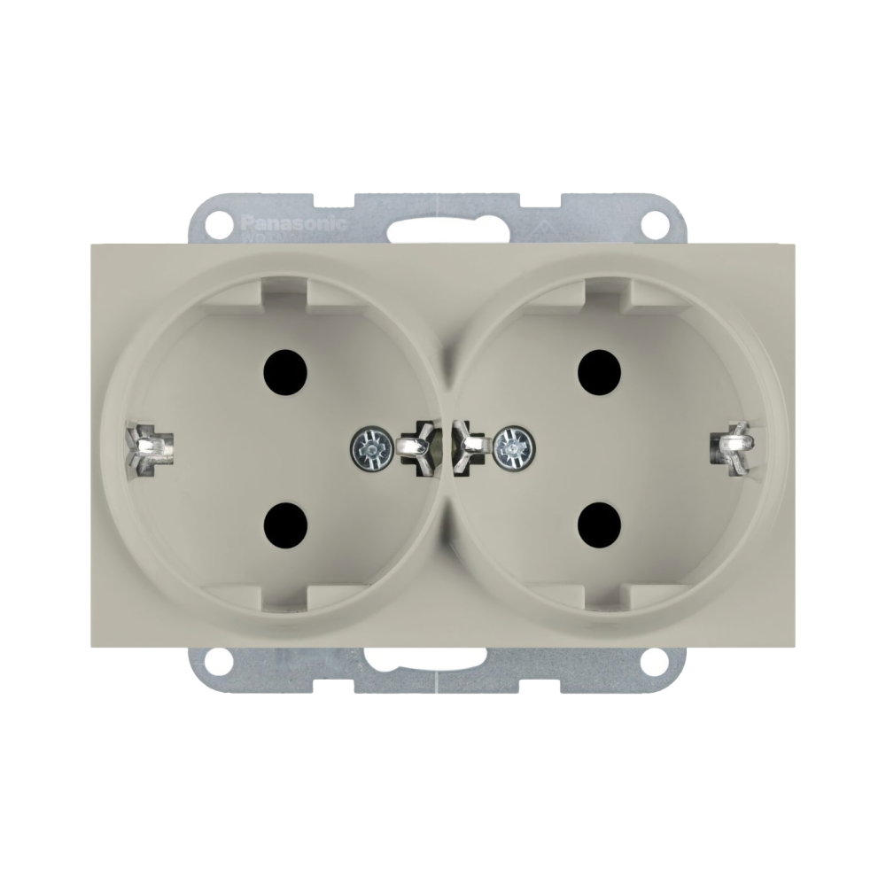Mecanism priza Schuko dubla Karre Plus 55 Soft Touch Sandstone [1]