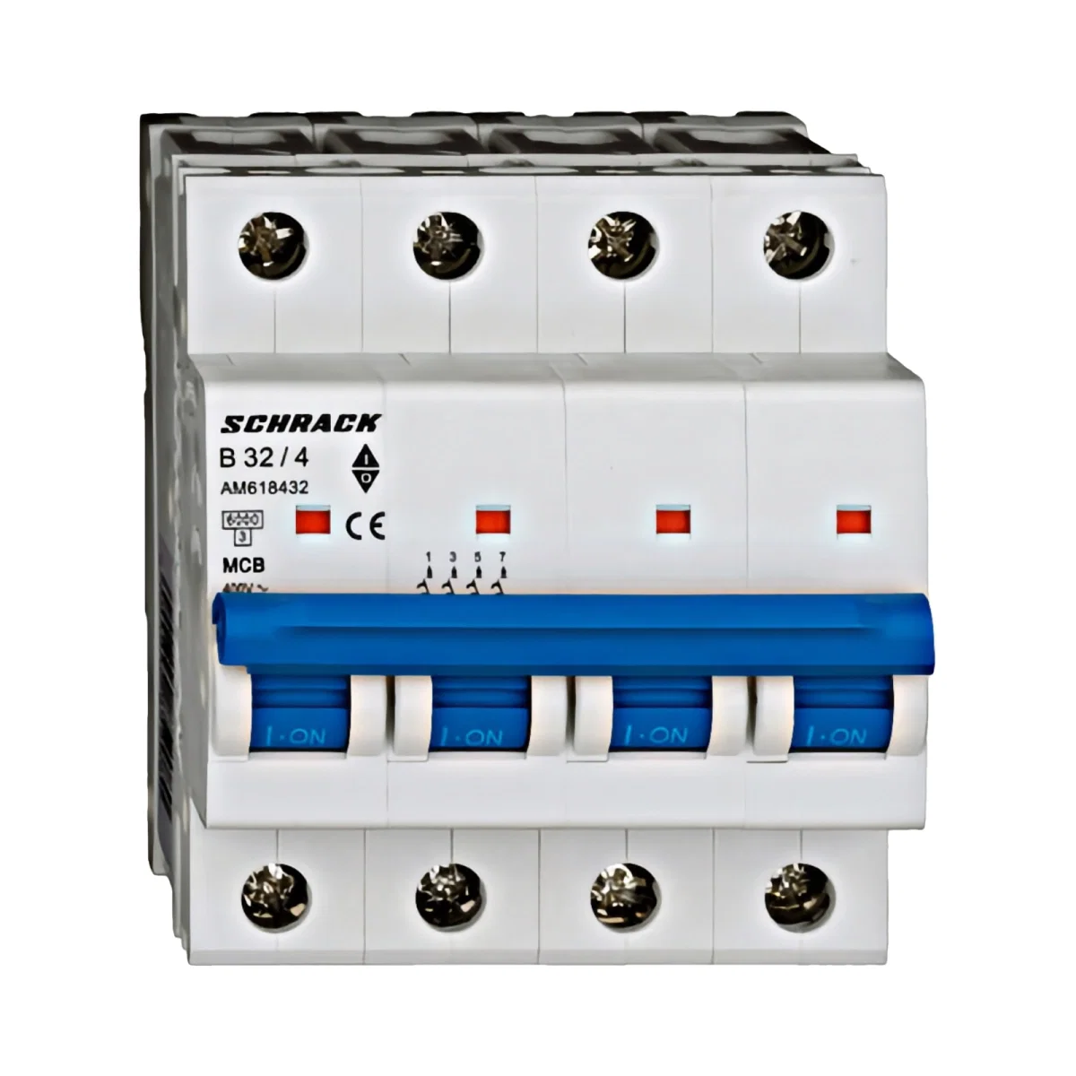 MINIATURE CIRCUIT BREAKER (MCB) AMPARO 6KA, B 32A, 4-POLE [1]