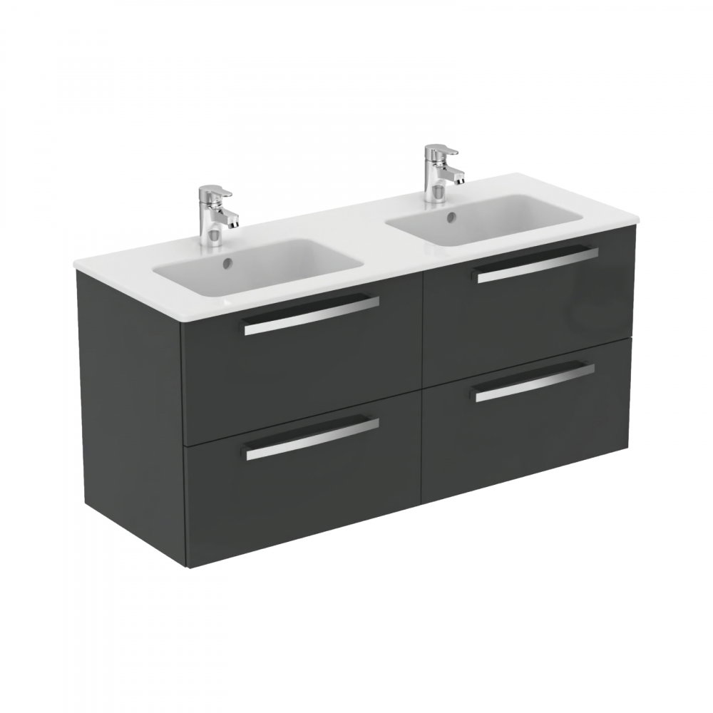 Mobilier TEMPO 1200 mm suspendat 4 sertare gri lucios Ideal Standard [1]