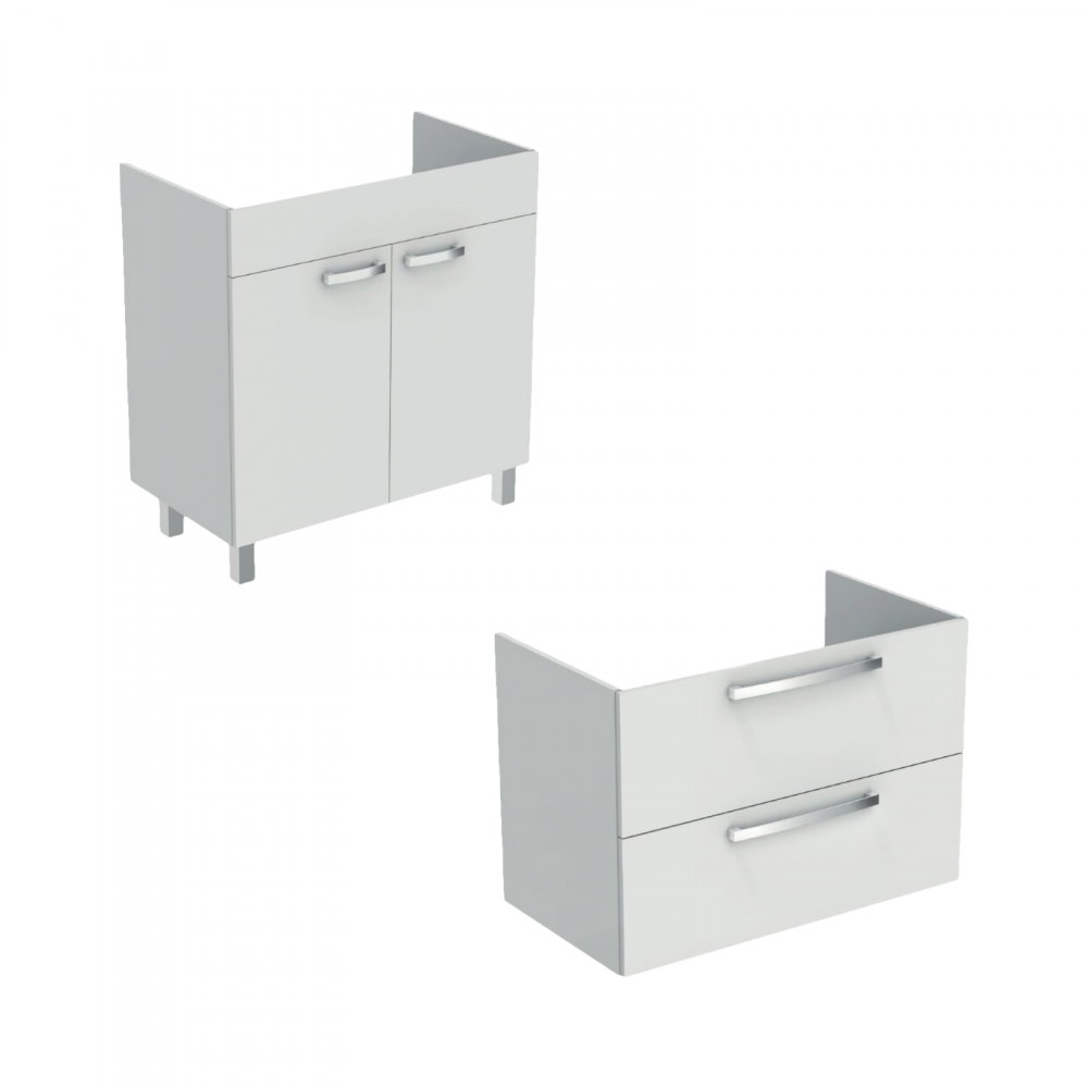 Mobilier TEMPO 800 mm suspendat 2 sertare alb lucios Ideal Standard [3]