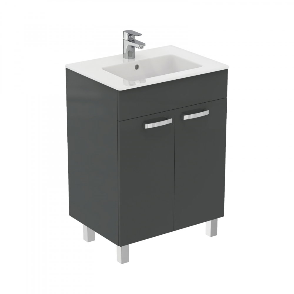 Mobilier TEMPO stativ 2 usi 600 mm gri lucios Ideal Standard [1]