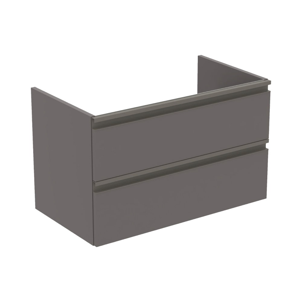 Mobilier TESI 2 sertare taupe (grej) inchis mat 80 cm Ideal Standard [1]