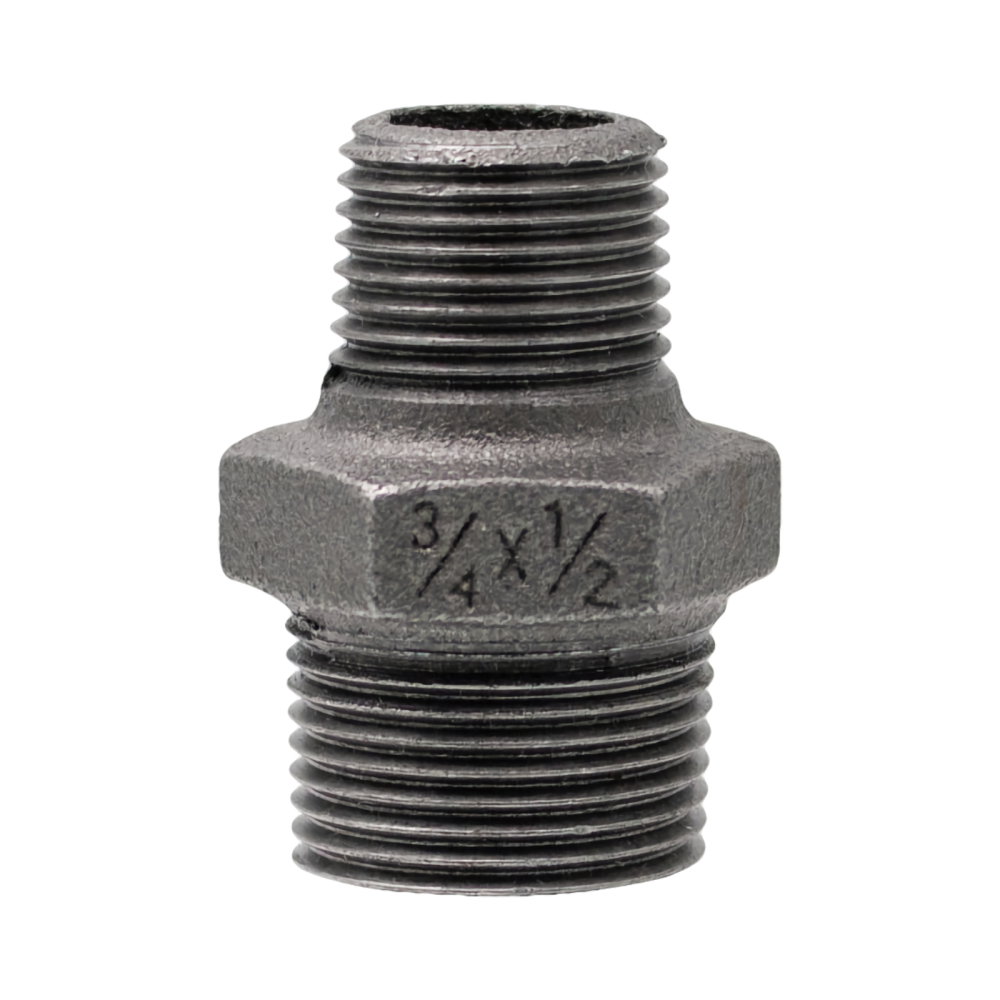 Niplu redus negru 3/4" x 1/2" filet exterior Klass [1]
