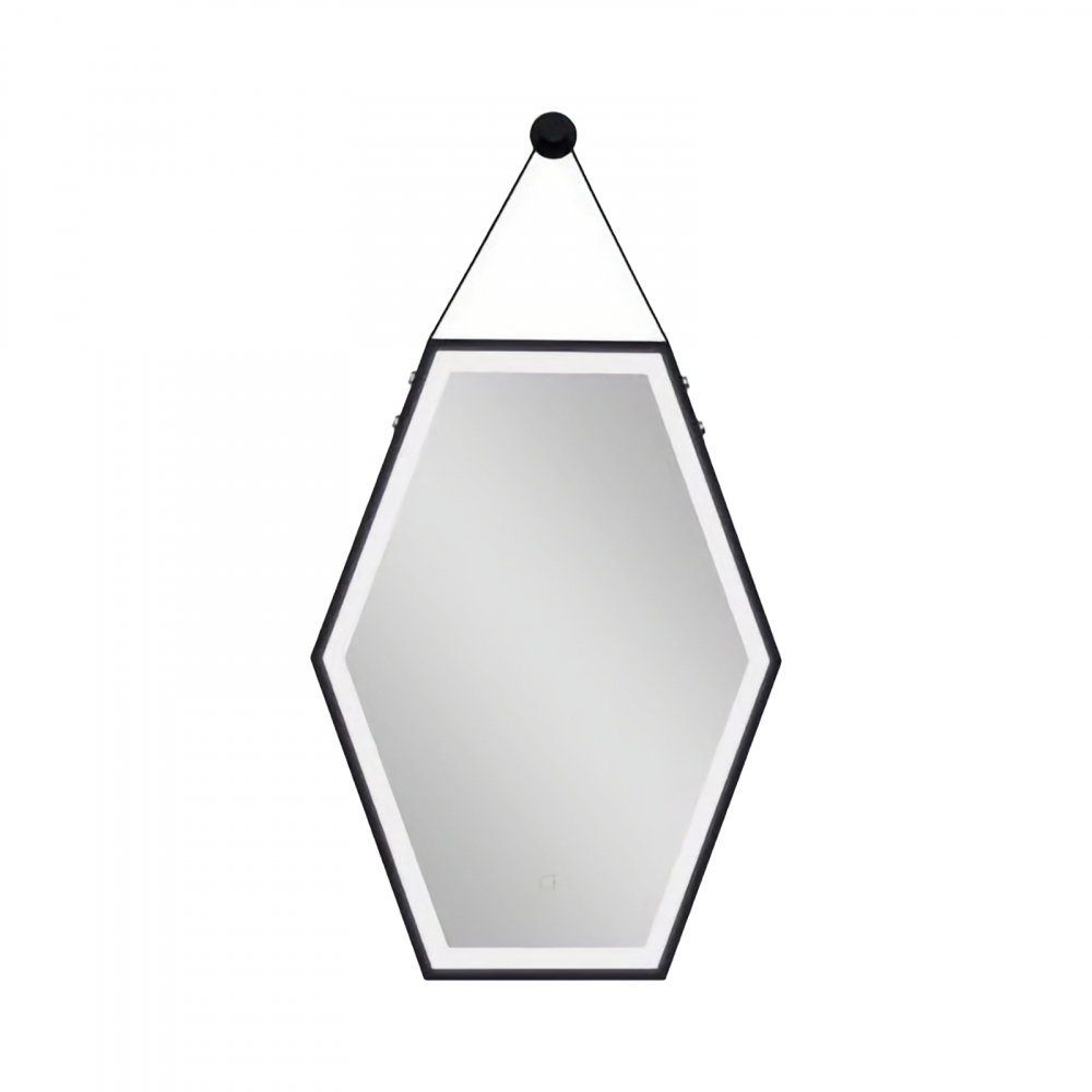 Oglinda cu iluminare LED, rama Negru-Mat, SOHO Sanotechnik [1]