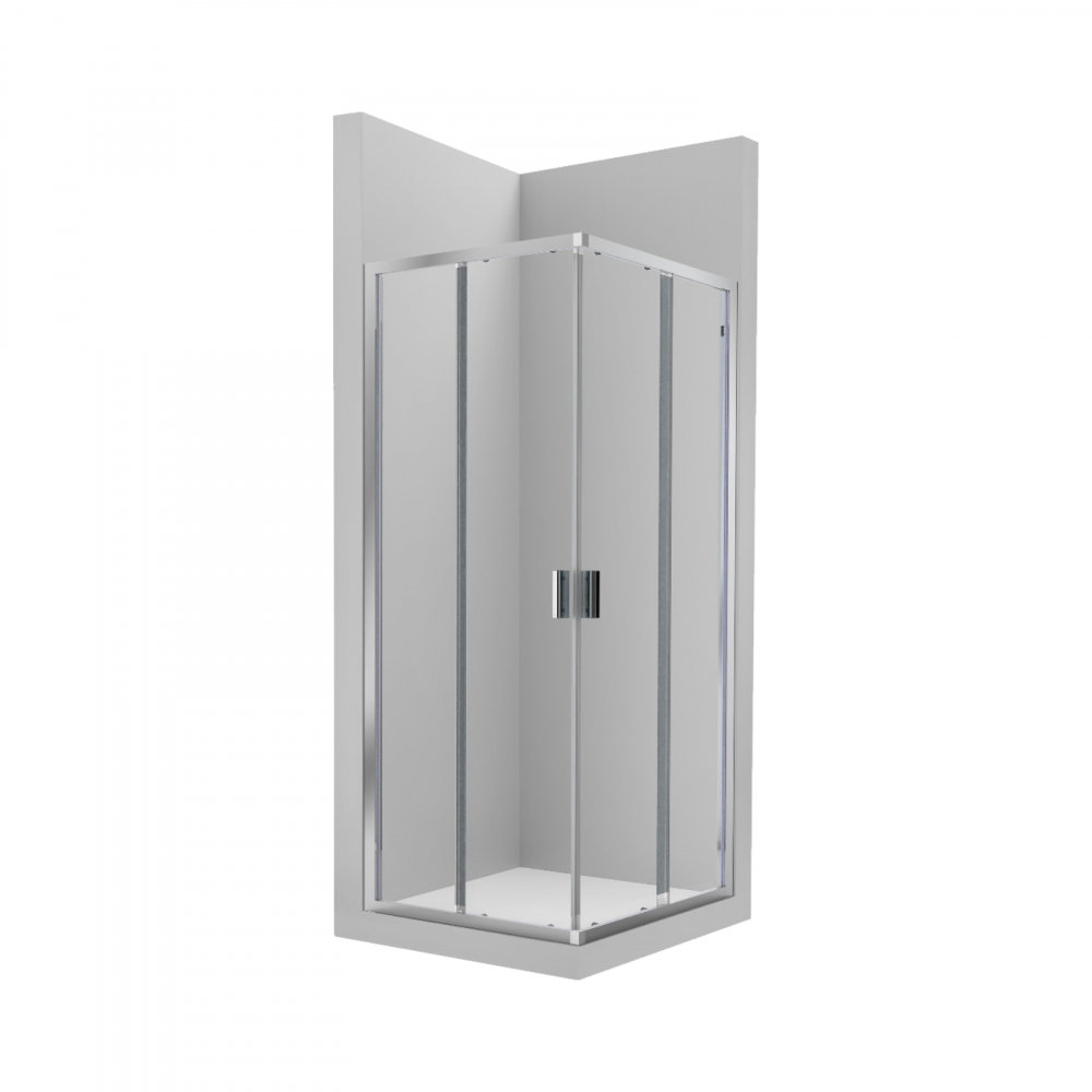 Panou de dus lateral cu 1 usa glisanta + 1 panou fix 800 x 1950 mm Victoria Roca [1]