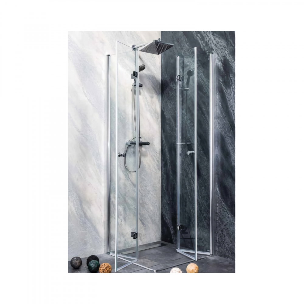 Paravan de dus Duet 75-77 x 195 cm crom stanga Sanotechnik [1]