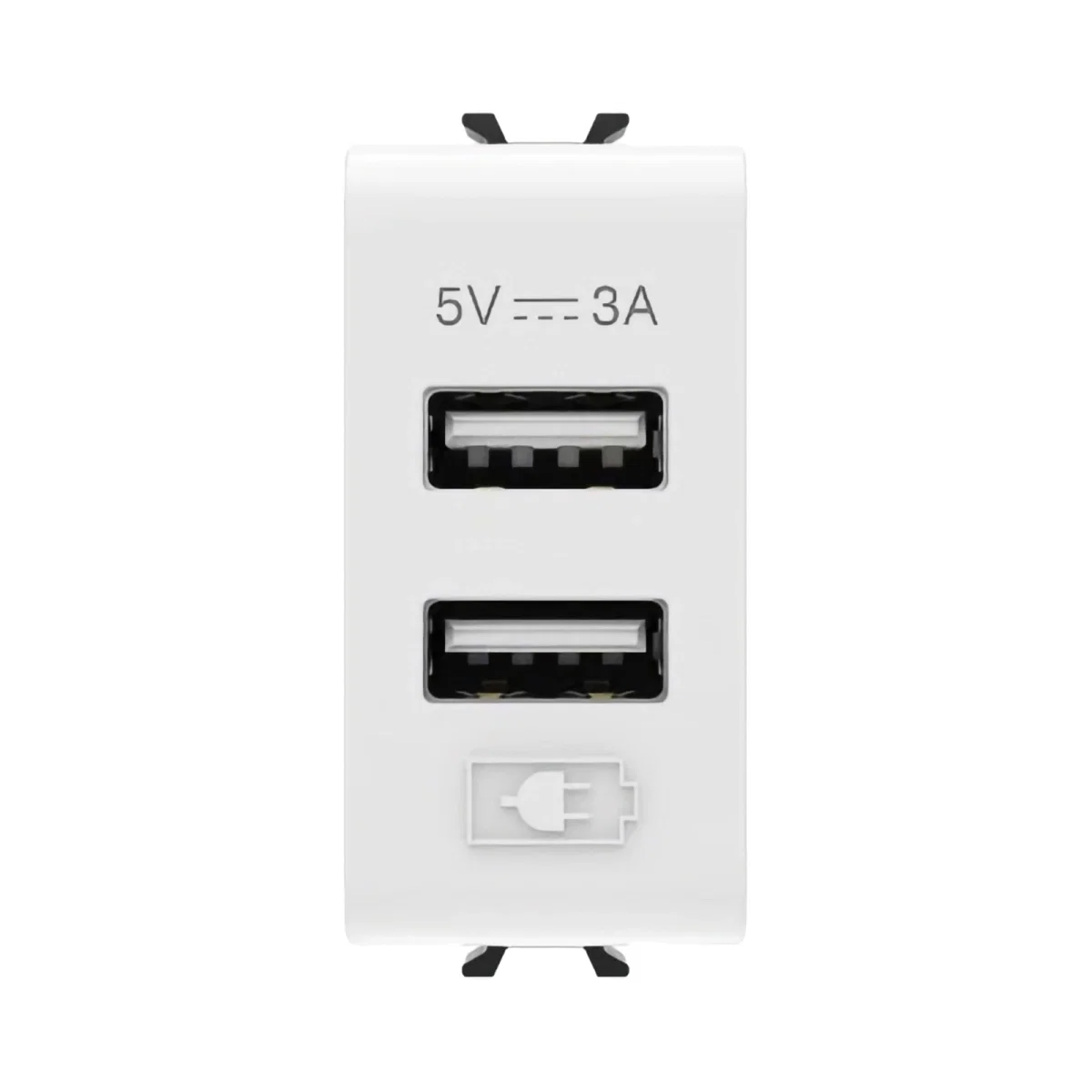 PRIZA 2XUSB 3A 1M ALB SYSTEM - GEWISS | GW10447 [1]