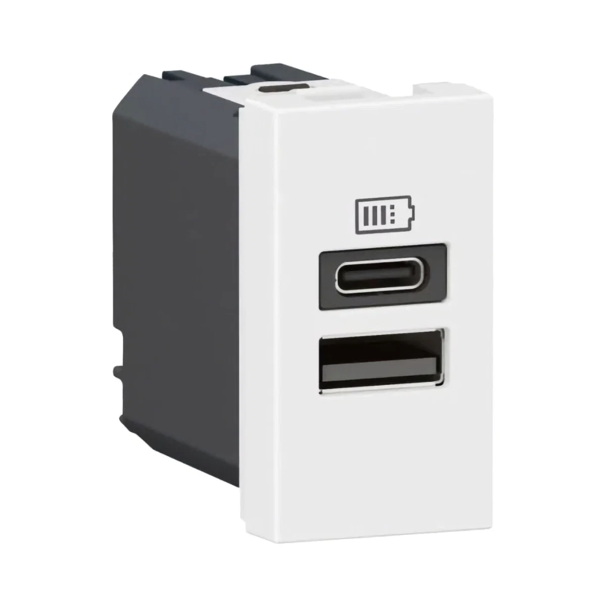 PRIZA DUBLA DE INCARCARE USB-A SI USB-C 1M 10A ALB MOSAIC - LEGRAND | 077670L [1]