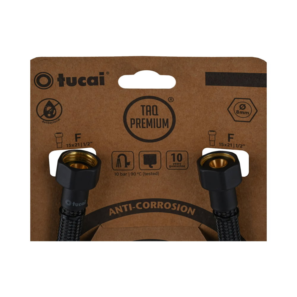 Racord apa Premium 1/2" x 1/2" negru L= 400 mm Tucai [2]