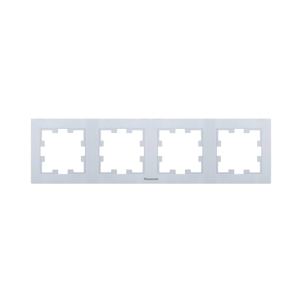 Rama priza 4 module orizontala Karre Plus 55 Silver [1]