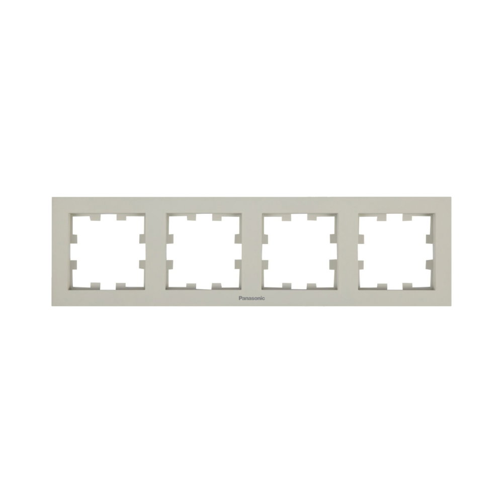 Rama priza 4 module orizontala Karre Plus 55 Soft Touch Sandstone [1]