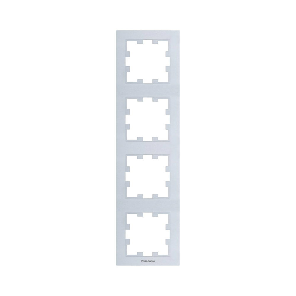 Rama priza 4 module verticala Karre Plus 55 Silver [1]