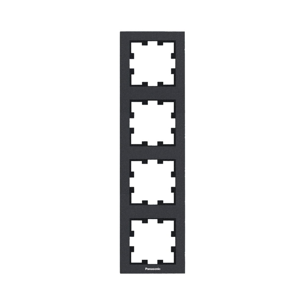 Rama priza 4 module verticala Karre Plus 55 Negru [1]