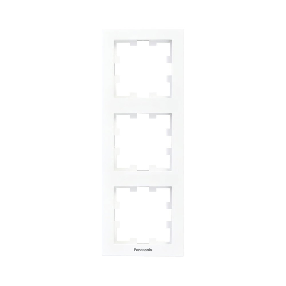 Rama priza tripla verticala Karre Plus 55 Alb [1]
