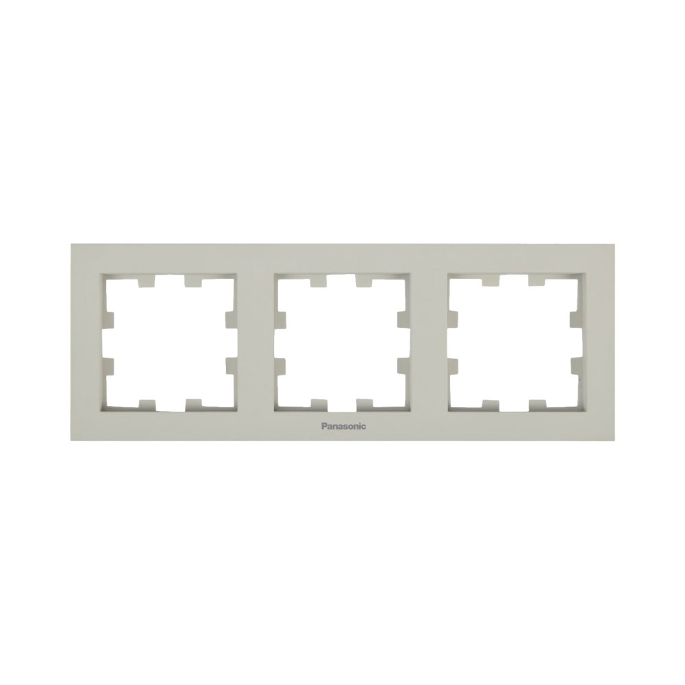 Rama priza tripla orizontala Karre Plus 55 Soft Touch Sandstone [1]