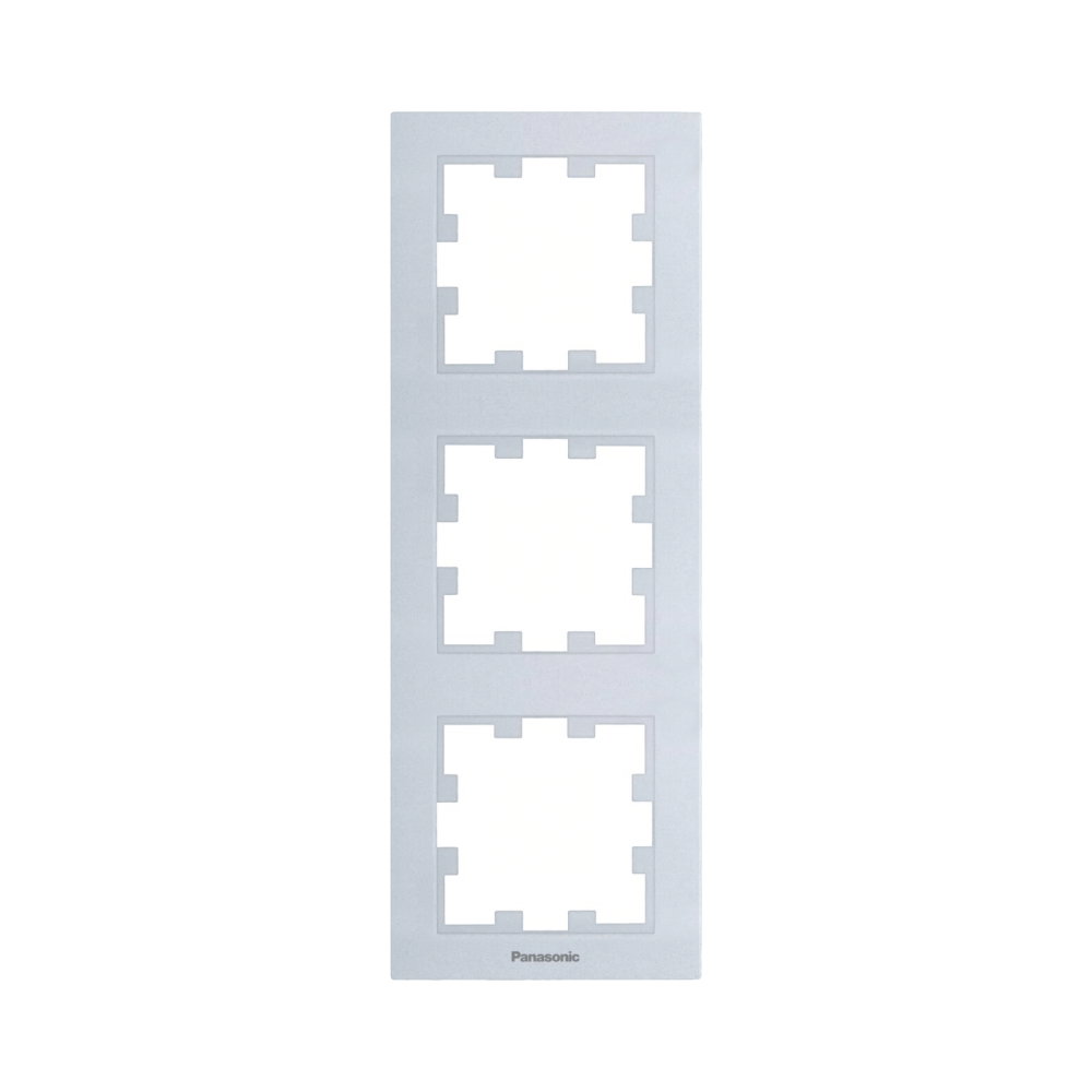 Rama priza tripla verticala Karre Plus 55 Silver [1]