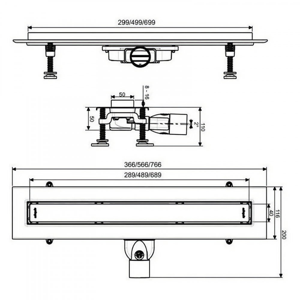 Rigola de dus Slim 700 mm Venisio Slim WIRQUIN [5]
