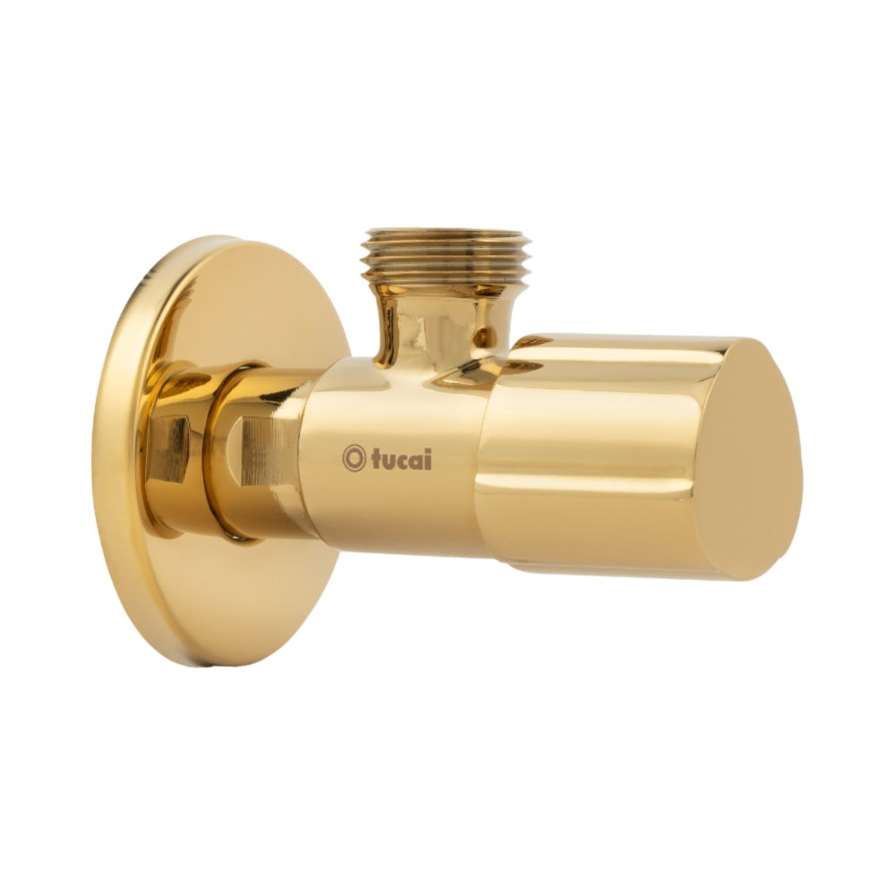Robinet coltar auriu Premium 1/2" x 1/2" Tucai [1]