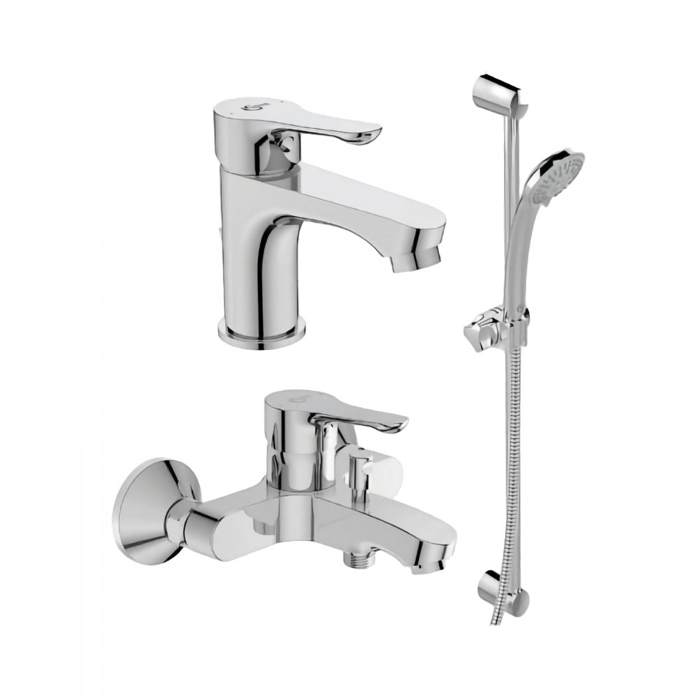 Set baterii baie Ideal Standard Alpha 3 in 1 crom BC486AA BC654AA B1489AA [1]