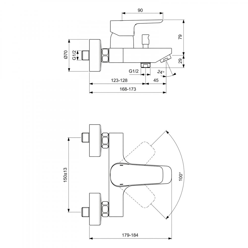 Set cada cu bara CERAPLAN III promo 3 in 1 (BC560AA, B0718AA si B2621AA) Ideal Standard [5]