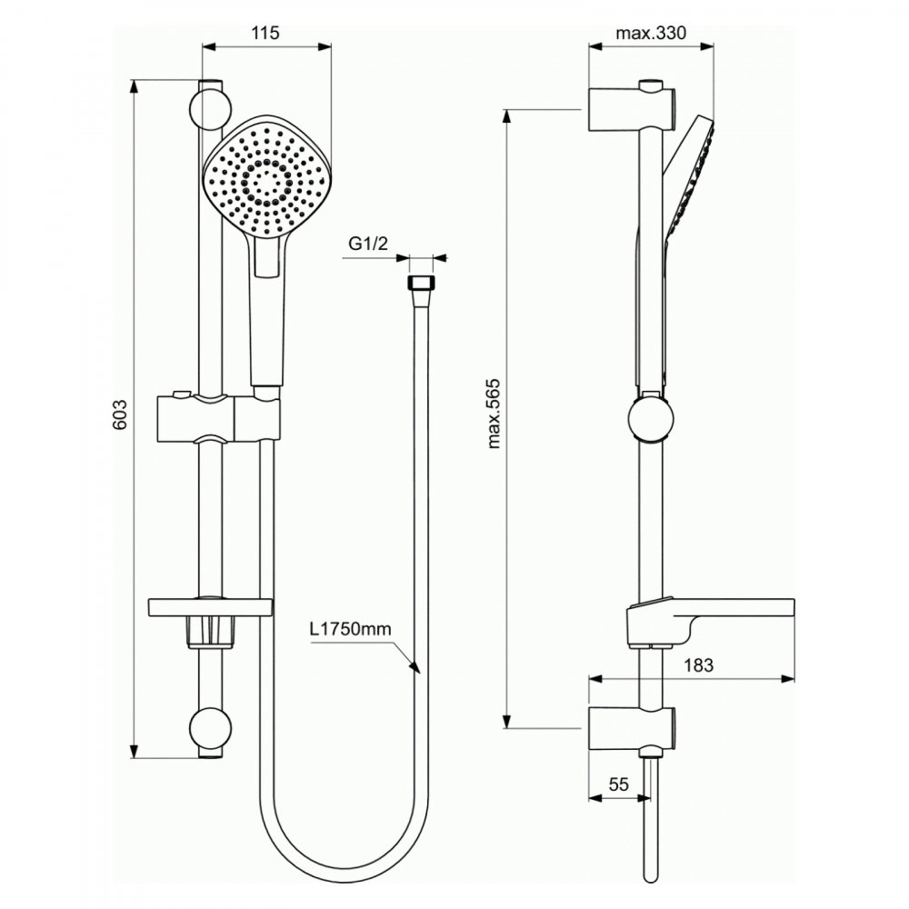 Set cada cu bara CERAPLAN III promo 3 in 1 (BC560AA, B0718AA si B2621AA) Ideal Standard [7]
