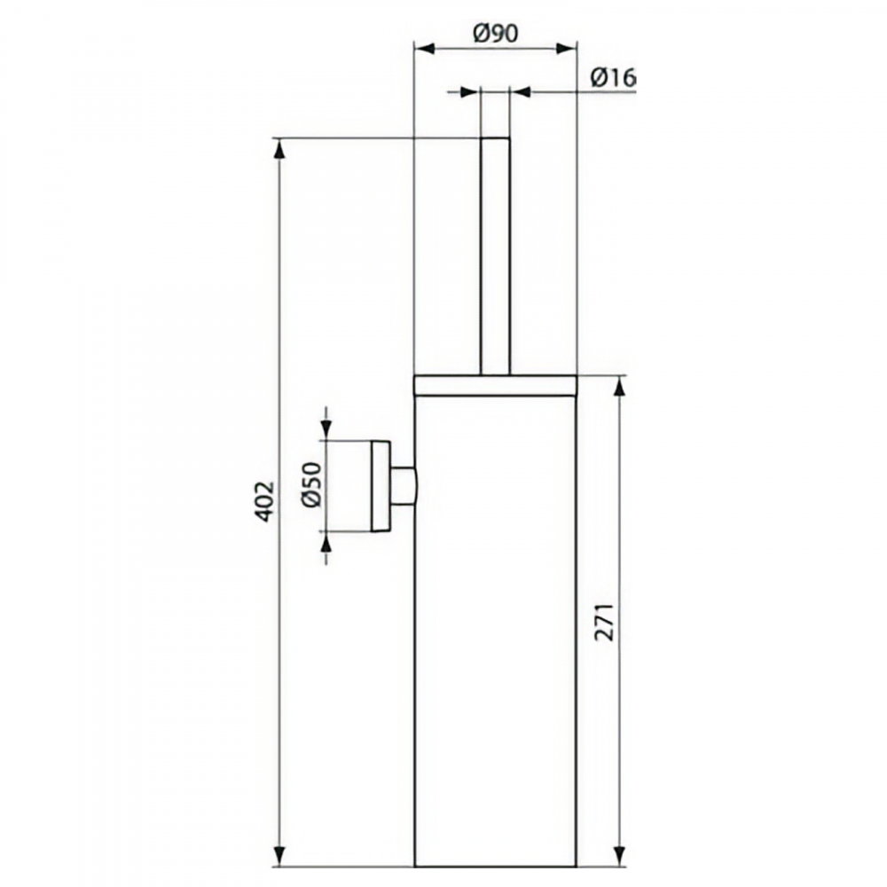 Set perie WC, montaj suspendat crom Iom Ideal Standard [2]