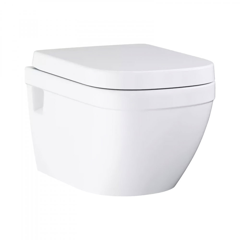 Set vas wc suspendat Grohe Euro Ceramic Rimless 54 x 37 cm si capac cu inchidere lenta, alb [1]