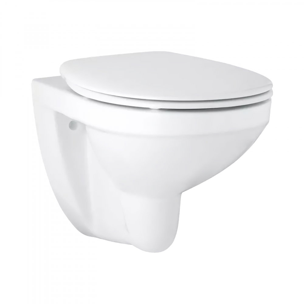 Set vas wc suspendat Grohe Bau Ceramic 53 x 37 cm si capac cu inchidere normala, alb [1]