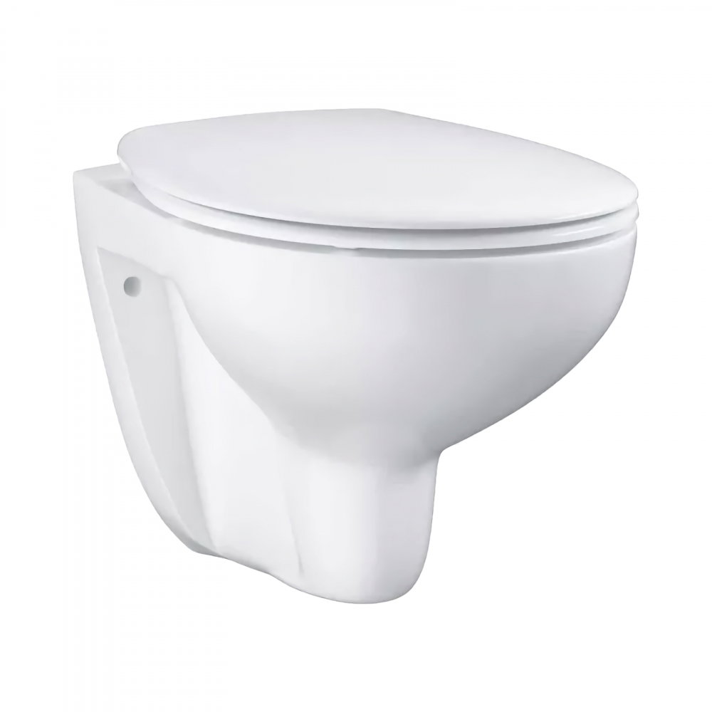 Set vas wc suspendat Grohe Bau Ceramic Rimless 53x37 cm cu capac inchidere lenta [1]