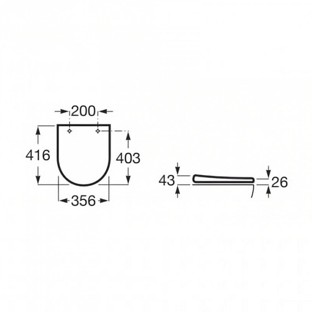 Set vas WC stativ compact Rimless The Gap Roca [8]