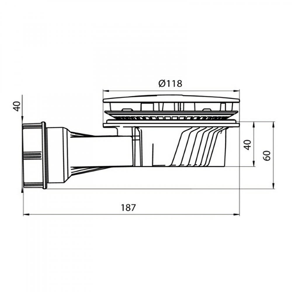 Sifon cadita dus Slim Plus, membrana antimiros auriu periat WIRQUIN [3]